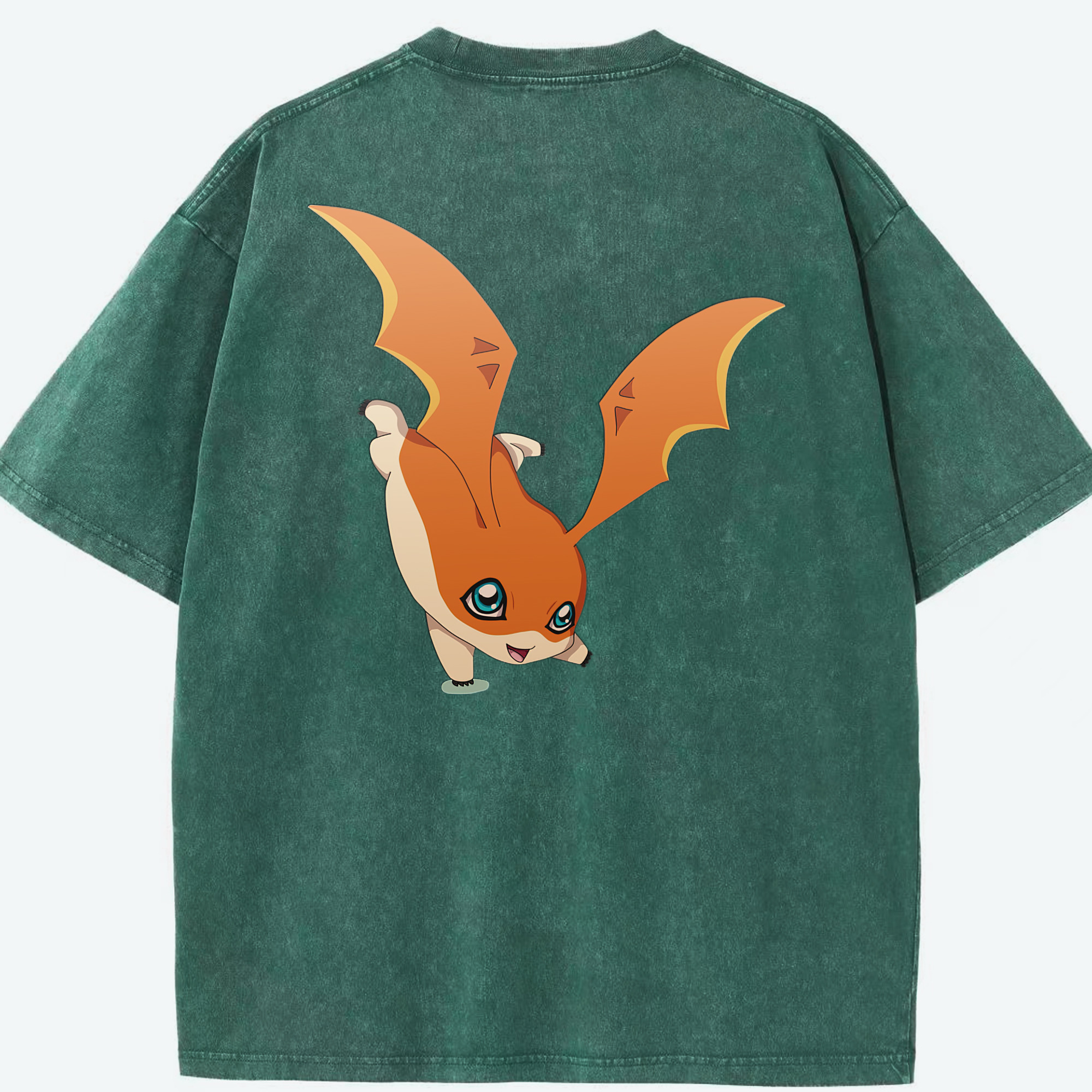 （画像用） Digimon デジタルモンスター/デジモン 綿100% ヴィンテージ風 半袖Tシャツ（背面プリント）